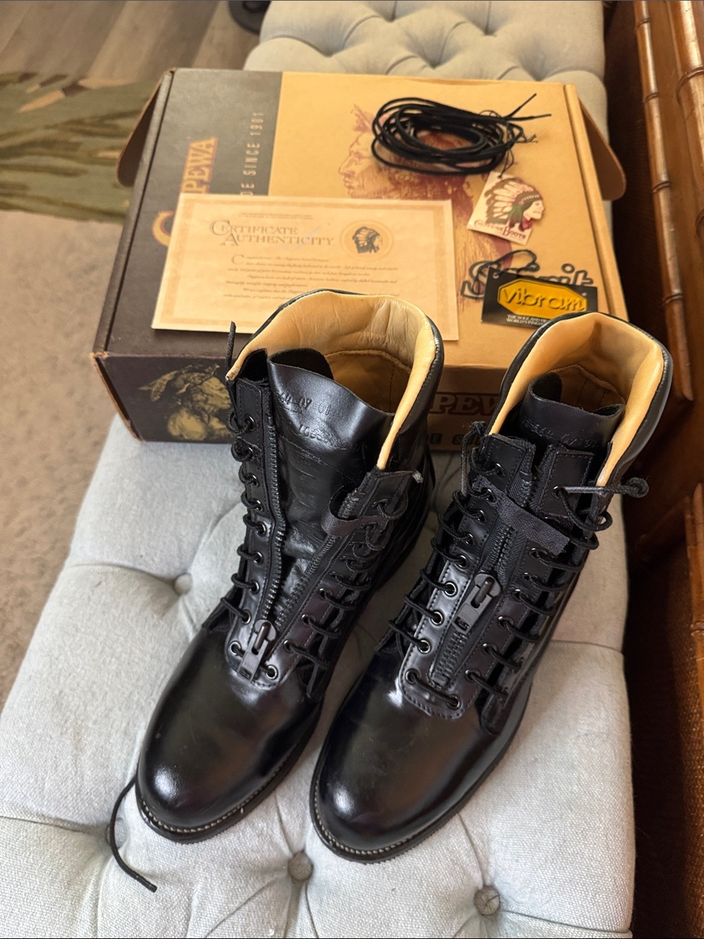 Chippewa Boots with Box and COA